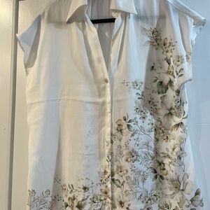 Floral White Women's Top
